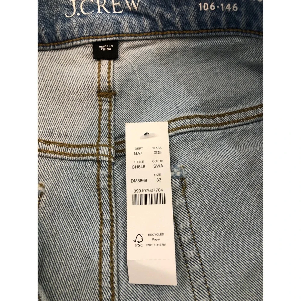 NEW J.Crew '96 Low Rise Slim Wide Jeans Womens 33 Light Blue Denim CH846 - Picture 8 of 13